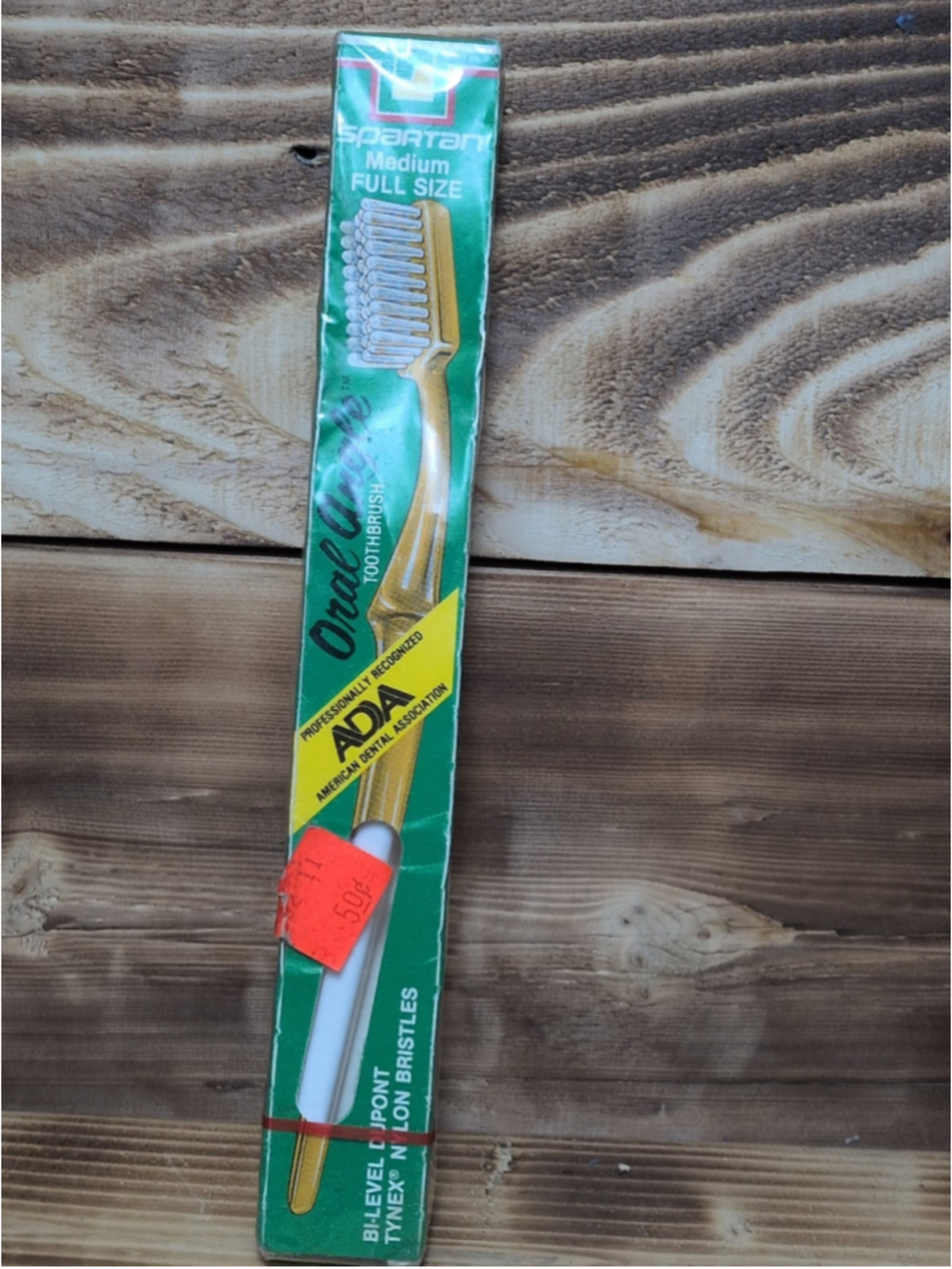 Vtg Spartan Toothbrush New Old Stock NOS 1970s Medium Full Size DuPont Bristles